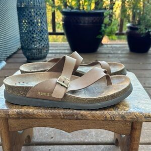 MEPHISTO HELEN PLUS SLIDE LEATHER SANDAL SIZE 40